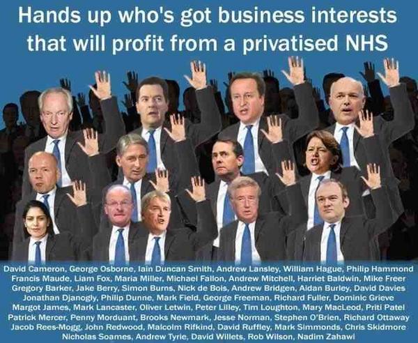 Image result for MPs with a vested interest in NHS